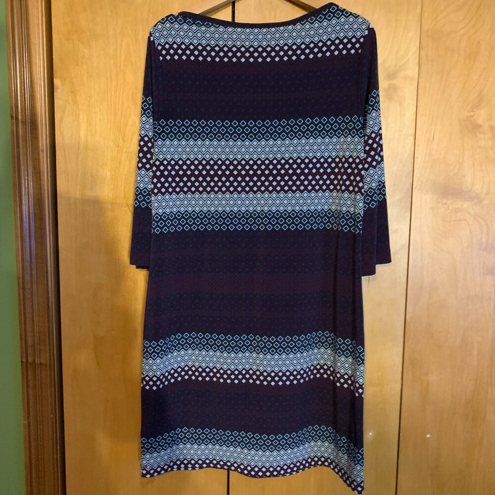Banana Republic geometric boatneck dress, size large - Picture 7 of 8